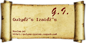 Gulyás Izaiás névjegykártya